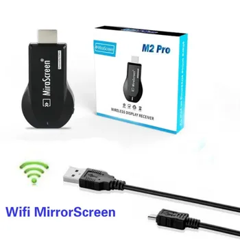 Mirascreen M2 Pro TV стик Wifi дисплей приемник поток гласове Anycast DLNA Miracast Airplay огледален екран Android TV Dongle
