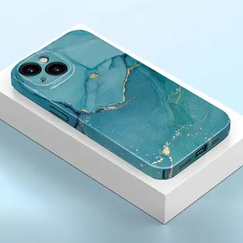 Green Marble телефон случай за Samsung S23 Ultra S22 S21 S20 FE Galaxy A73 A53 A52 Забележка 10 филм Funda рамка модел покритие Coque