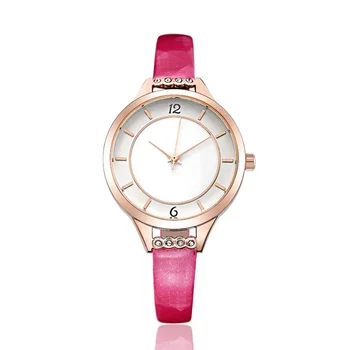 NO.2 Дамски модни кварцови маркови часовници кожена каишка ежедневни ръчни часовници