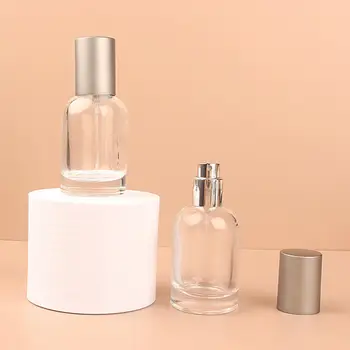 30ml 50ml висококачествени стъклени бутилки за парфюм за многократна употреба Спрей помпа празни козметични контейнери Пулверизатор проба бутилки за пътуване