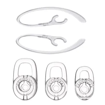 Clear силиконови куки за уши w / Резервни слушалки Гелове за уши Съвети за план M155 M166 M50 Слушалки Носете удобно