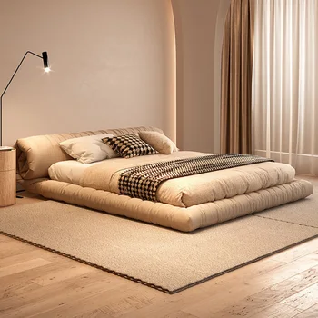 Модерна естетическа двойка легло Nordic минималистичен салон хотел спалня легло кралица размер camas de casal de luxo мебели за дома