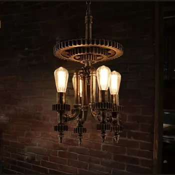 Реколта индустриален стил желязо изкуство висулка лампа персонализирани ресторант кафене бар маса творчески съоръжения висулка светлини сутиен