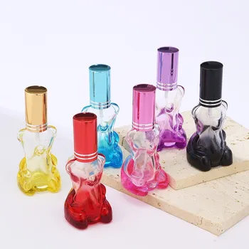 15ml градиент цветно стъкло парфюм бутилки площад празни спрей бутилки преносими пътуване козметични проба флакони за многократна употреба пулверизатор
