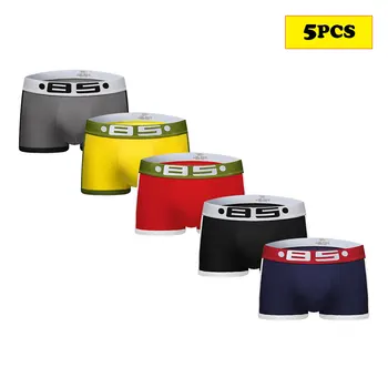 5PCS/Set Мъжки спортни боксерки Шорти Мъжки мъжки бикини Бикини Долни гащи за къси панталони BS40