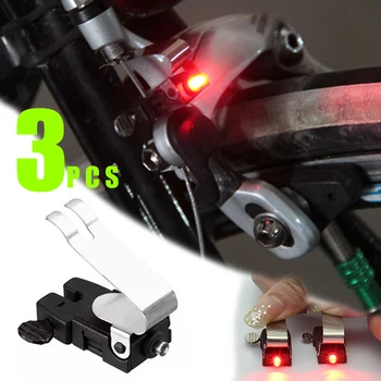 3PCS мини спирачка велосипед светлина монтиране опашка заден велосипед колоездене LED светлина висока яркост водоустойчива LED лампа велосипеди аксесоари