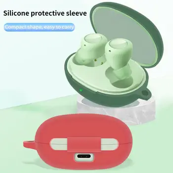 Защитно покритие за слушалки Ултра-тънък прахоустойчив силиконов Bluetooth-съвместим калъф за слушалки с кука за Realme пъпки Q2S