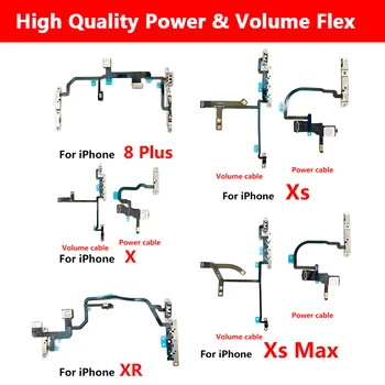  Висококачествена мощност Flex за Iphone 7 Power & Volume бутони ключ Flex с метална промоция за Iphone 8 Plus X XR XS Max