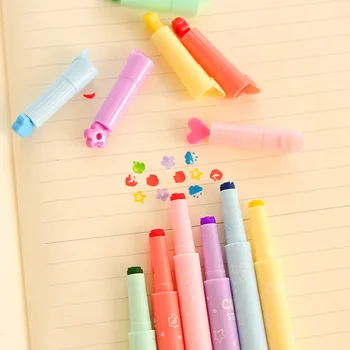 6pcs желе единична глава маркер за скрапбукинг DIY марка живопис рисуване оцветяване дневник изкуство занаяти