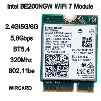 Нова Wi-Fi 7 Intel BE200 BT5.4 Wifi карта BE200NGW 2.4/ 5/ 6 GHz 5.8 Gbps За Windows 11 PC лаптоп