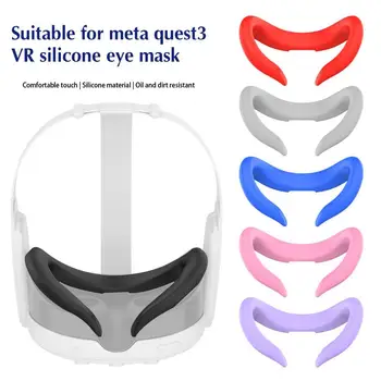 За Meta Quest3 Силиконова маска Интерфейс за лице Защитен капак Маска за очи VR очила Аксесоари за Meta Quest 3