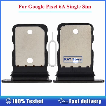 За Google Pixel 6A 2022 Държач за SIM карта слот Единична SIM тава с изваждащ щифт Резервни части