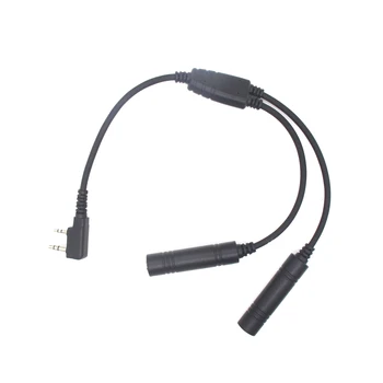 General Aviation Helicopter Radio Mic Headset Adapter Extension Cable 2-Pin K порт към U-174 / U За Kenwood за Baofeng