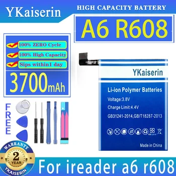 YKaiserin батерия a6 r608 3700mAh За ireader A6 R608 цифрови батерии