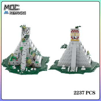 Класическа архитектура Древен храм на маите MOC градивен блок Модел комплекти DIY творчески събрание дисплей играчки подаръци