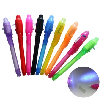 1/3pcs 2 в 1 магическа светлинна светлина писалка UV писане невидимо мастило писалка дете играчка
