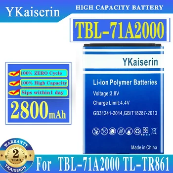 YKaiserin 2800mAh TBL-71A2000 За TP-Link TL-TR861 2000L TL-TR761 M5250 M5350 M7000 M7200 M7300 4G LTE рутер модем батерия