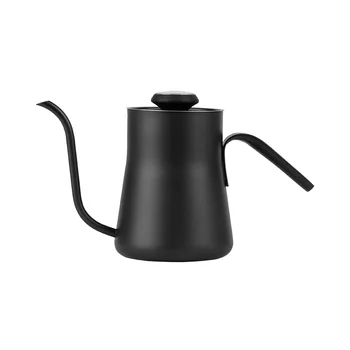550ML неръждаема стомана кафе капково кана с термометър Gooseneck Изсипете върху кафе чайник кана кафе кана