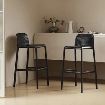 Пластмасови високо релаксиращи бар столове Ергономичен салон интериор модерен брояч бар столове Nordic Eetstoelen мебели за дома YX50BC