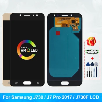 Super Amoled J730FN / DS LCD за Samsung Galaxy J7 Pro 2017 J730 J730F LCD дисплей и сензорен екран дигитайзер резервни части
