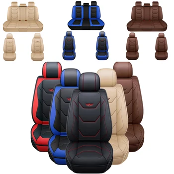 3Pcs/set Пълна седалка за кола Cover Car Leather Seat Covers Cushion PU Leather Protetor Universal Fit For Most Cars