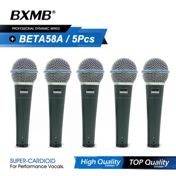 5pcs Най-високо качество професионален кабелен микрофон BETA57A BETA58A SM 57LC микрофон за 58LC 58S живо вокали караоке изпълнение