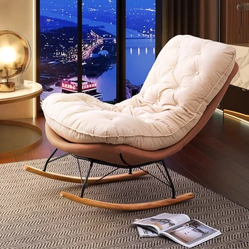 Мързелив хол стол с регулируема облегалка модерен луксозен единичен хол столове релакс офис дом бутака наклонена мебелна декорация