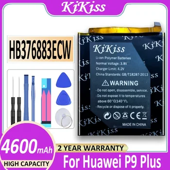 KiKiss 4600mAh HB376883ECW подмяна на батерията за Huawei Ascend P9 Plus VIE-AL10 Batterij + комплект инструменти за ремонт