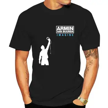 Armin Van Buuren Представете си мъжки хип-хоп тениски Дизайн O Neck Черно лято къси ръкави T Shirt Мода Мода Мъжка тениска