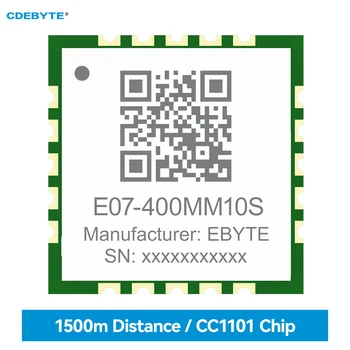 TI CC1101 безжичен модул 433MHZ CDEBYTE E07-400MM10S 10dBm 1.5km печат дупка подкрепа RSSI ултра малък размер SMD модул