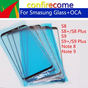 5Pcs\Lot За Samsung S8 S9 Plus S8+ S9+ Забележка 8 Забележка 9 Сензорен екран Преден панел LCD външен обектив Note8 Note9 Предно стъкло OCA лепило