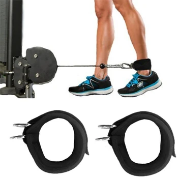 1 бр. 2D пръстен глезена ремъци крак сила обучение фитнес упражнение обучение оборудване еластични трайни найлон колан