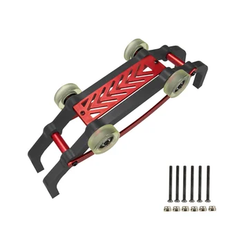 Найлон алуминиева сплав Roll Cage Wheelie Bar за MJX H16 16207 16208 16209 16210 1/16 RC кола ъпгрейд части, червен