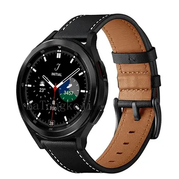 Висококачествени каишки за часовници от естествена кожа за Samsung Galaxy Watch 4 40/44mm& Classic 42/46mm Резервна каишка Каишка за китката