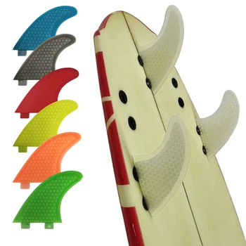 UPSURF FCS FINS S / M / L Surfboard Fins Honeycomb Solid Surf Fins Thruster За риба, Shortboard, Funboard Tri Fins