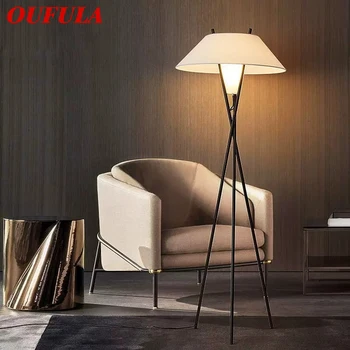 OUFULA Скандинавска подова лампа Модерно изкуство Семейство Iiving стая Спалня Творчество LED декоративна стояща светлина