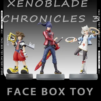 Предварителна продажба Оригинални хроники на Xenoblade 3 аниме фигури Sora Noah и Mio 2-Pack NS NFC Amiibo Game Модел Статуя Фигурка Играчки Gif