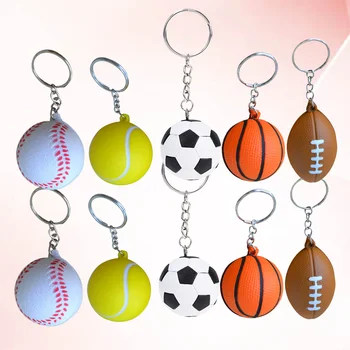 30 бр. топка ключодържател ръгби игра сувенир футбол ключодържател ключодържатели за деца сферичен детски баскетбол
