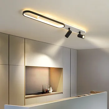 2022 Нови модерни светодиодни таванни лампи с прожектор за хол Кухненски коридор Вътрешна бяла лента Акрилни полилеи Светлини