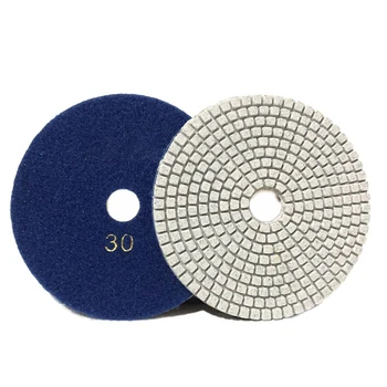5 инча 125mm сухи / мокри диамантени полиращи подложки Гъвкави шлифовъчни дискове за гранит за бетон гранит мрамор варовик