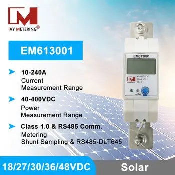 EM613001 Мултитарифен 10А-240А 200В 400V еднофазен Din Rail енергиен монитор DC Smart Meter Слънчева енергия