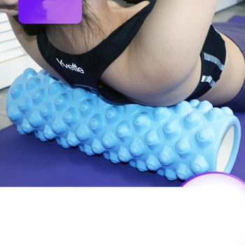 Йога колона Фитнес Пилатес пяна валяк с 3D плаваща запетая за упражнения Масаж на гърба Фитнес тренировка Мускулна релаксация 33CM