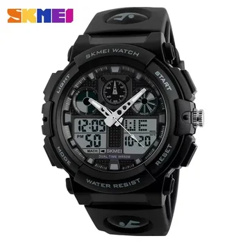 SKMEI Sports Watch Men Digital Double Time Chronograph Watches 50M Watwrproof Week Display Ръчни часовници Relogio Masculino 1270