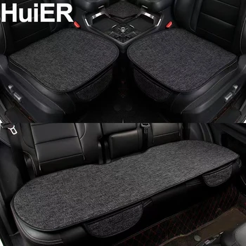HuiER Възглавници за столчета за кола High Flax Auto Styling Anti-skid Seat Protector Mat Pad Interior Accessories Дишаща 3PCS/Set Cape