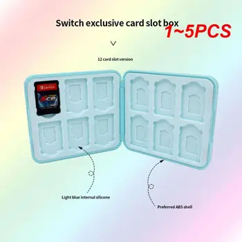  1 ~ 5PCS Game Box за превключвател за съхранение на превключватели 12 Switch Game Box Portable Game Box Магнитно затваряне Gaming
