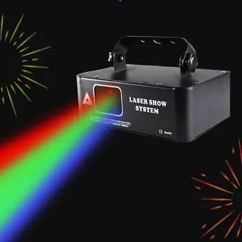 Единична глава сканиране лазерни светлинни инструменти 220V / 110V 50HZ лъч линия модел пълноцветен бънджи бар сцена KTV частна стая DJ парти