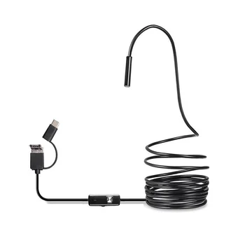  USB ендоскоп тип C бороскоп за OTG Android телефон 7mm инспекция змия камера, 3.5M мек кабел