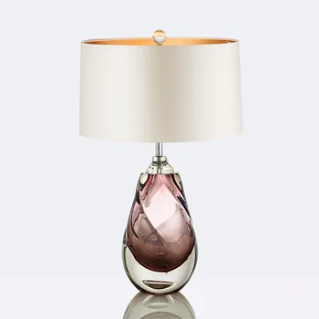 Nordic настолна лампа стъкло остъклена настолна лампа хол спалня офис кехлибарен цвят таблица светлина таванско помещение ваза трапезария бюро лампа осветително тяло