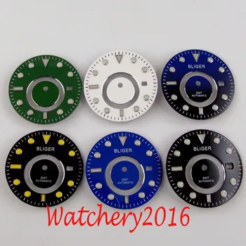 31.5mm стерилен часовник циферблат светлинен прозорец за дата, подходящ за MingZhu 5833 движение мъжки часовник