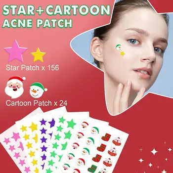 Chrismas Star Pimple Patch Acne Colorful Invisible Acne Removal Skin Care Stickers Originality Concealer Face Spot Beauty Makeup